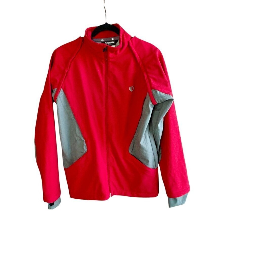 Pearl Izumi Red and Gray Bomber-Style Cycling Jacket